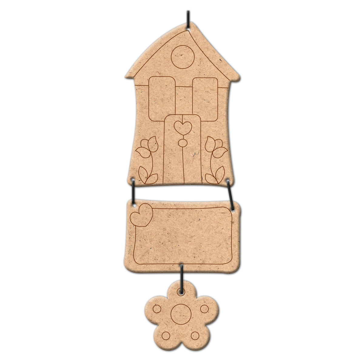 iCraft DIY House Danglers Kit - Home Decor Craft for Kids iCraft